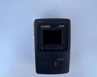 TV portatile LCD vintage CITIZEN ST555 – Televisore tascabile retrò con antenna