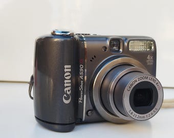 Canon PowerShot A590 IS – Compact Digital Camera 8 MP – Black