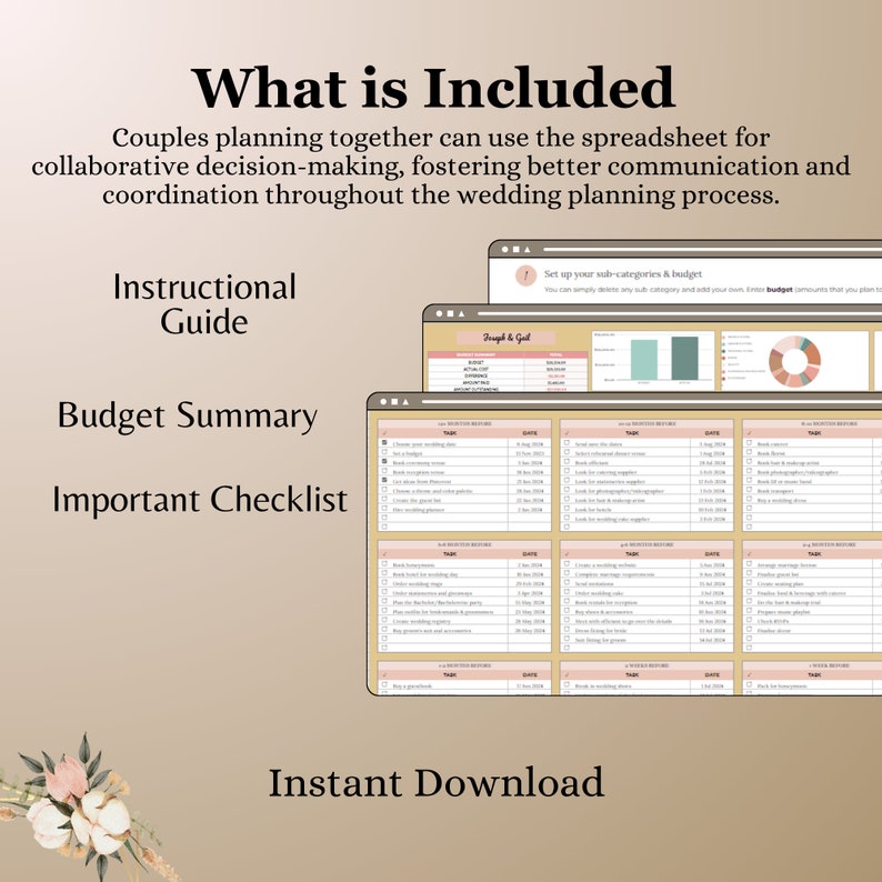 Wedding Budget Wedding Budget Tracker, Wedding Planning Template ...