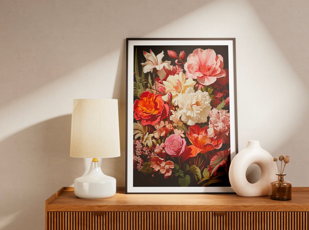 Printable Floral Art, Floral Poster, Floral Print Wall Art, Floral ...