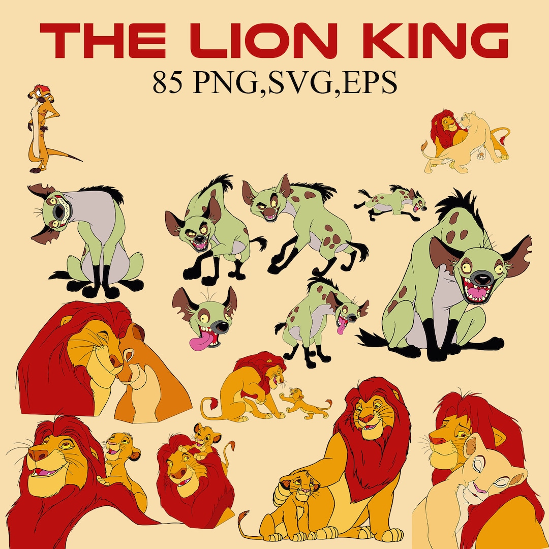Lion King Clipart, High Quality Files, PNG Digital Download, Digital