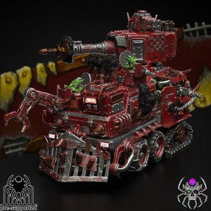 Vagón de guerra blindado pesado Orkz: máquina de guerra de los Orkos espaciales para juegos de guerra