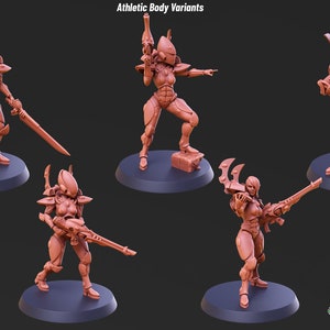 SPACE ELF - Female SOLDIER Bundle 5/10 - PSminiature Eldar soldiers for sci-fi wargames -