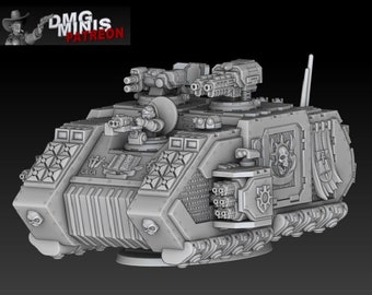 Silver Warden Grav Raider Tank – DMG Minis – Panzer mit 2 Optionen: Anti-Schwerkraft-Bewegung oder Landkettenpanzer