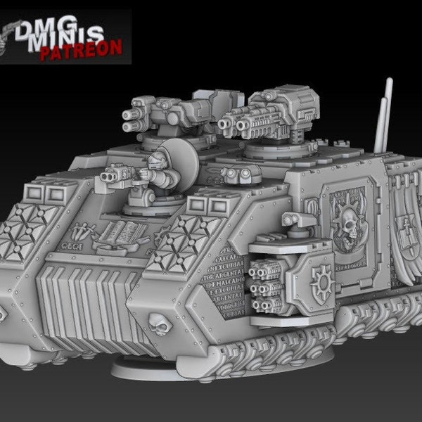 Silver warden Grav Raider Tank - DMG Minis - tank/panzer avec 2 options : anti-gravité ou chenilles terrestres