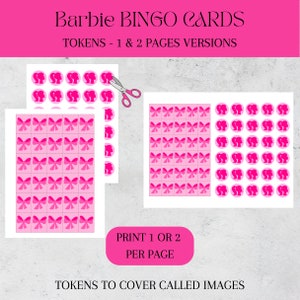 Barbie Bingo, 30 Printable Barbie Bingo Cards, Princess Birthday ...