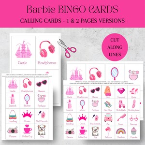Barbie Bingo 30 Printable Barbie Bingo Cards Princess Birthday