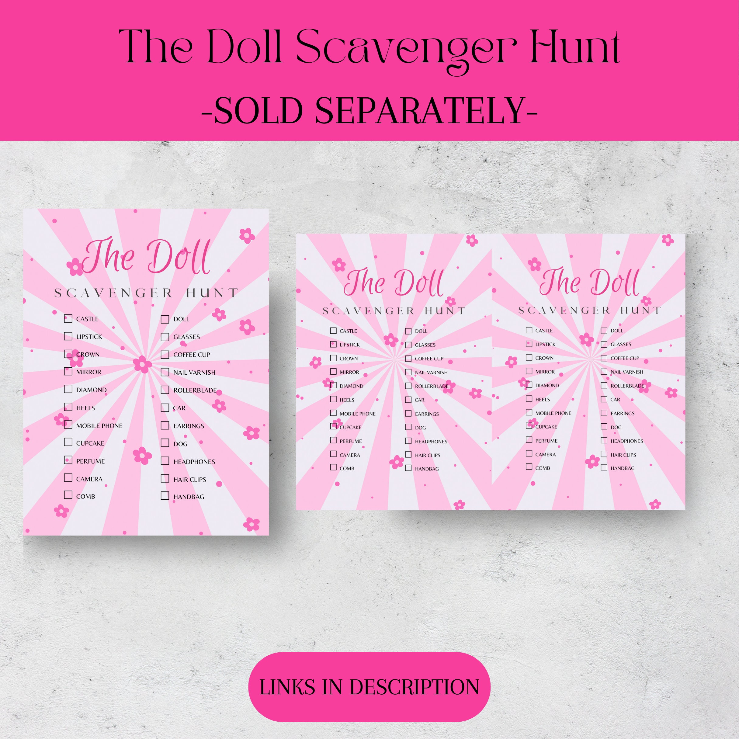 Barbie Bingo 30 Printable Barbie Bingo Cards Princess Birthday