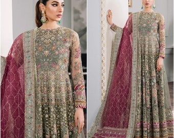 Pakistani Dresses Wedding clothes eid party suit long maxi style Indian dress embroidery salwar kameez stitched outfit for guest