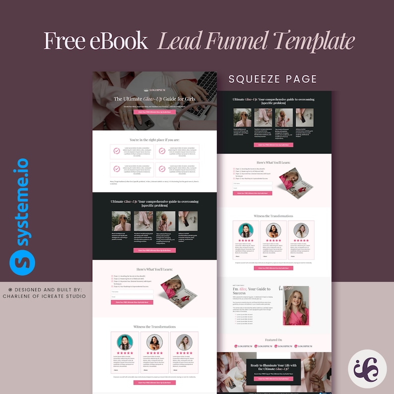 Systeme.io Template Ebook or Digital Product Lead Funnel Template