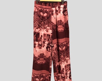 Vintage 90s JPG Jean Paul Gaultier Old Painting Full Print Pants