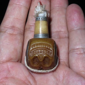 Nepal Tibet Buddhist Carved Yak Bone Citipati Skulls Mala Prayer Guru Bead (i12)