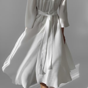 Vintage Belted Midi Dress | White