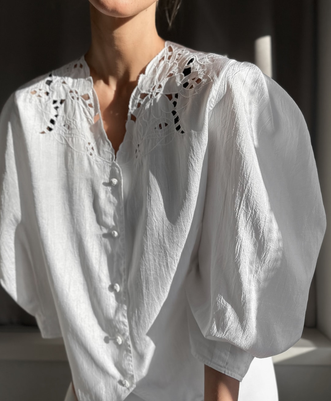 BALLOON SLEEVE SHIRT BLOUSE LISBON LULLABY main image 0
