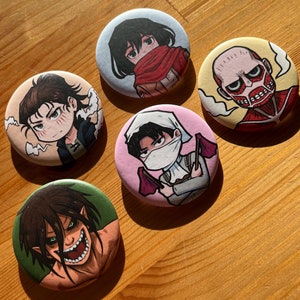 Attack on Titan Buttons