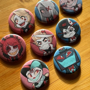 Hazbin Hotel Buttons