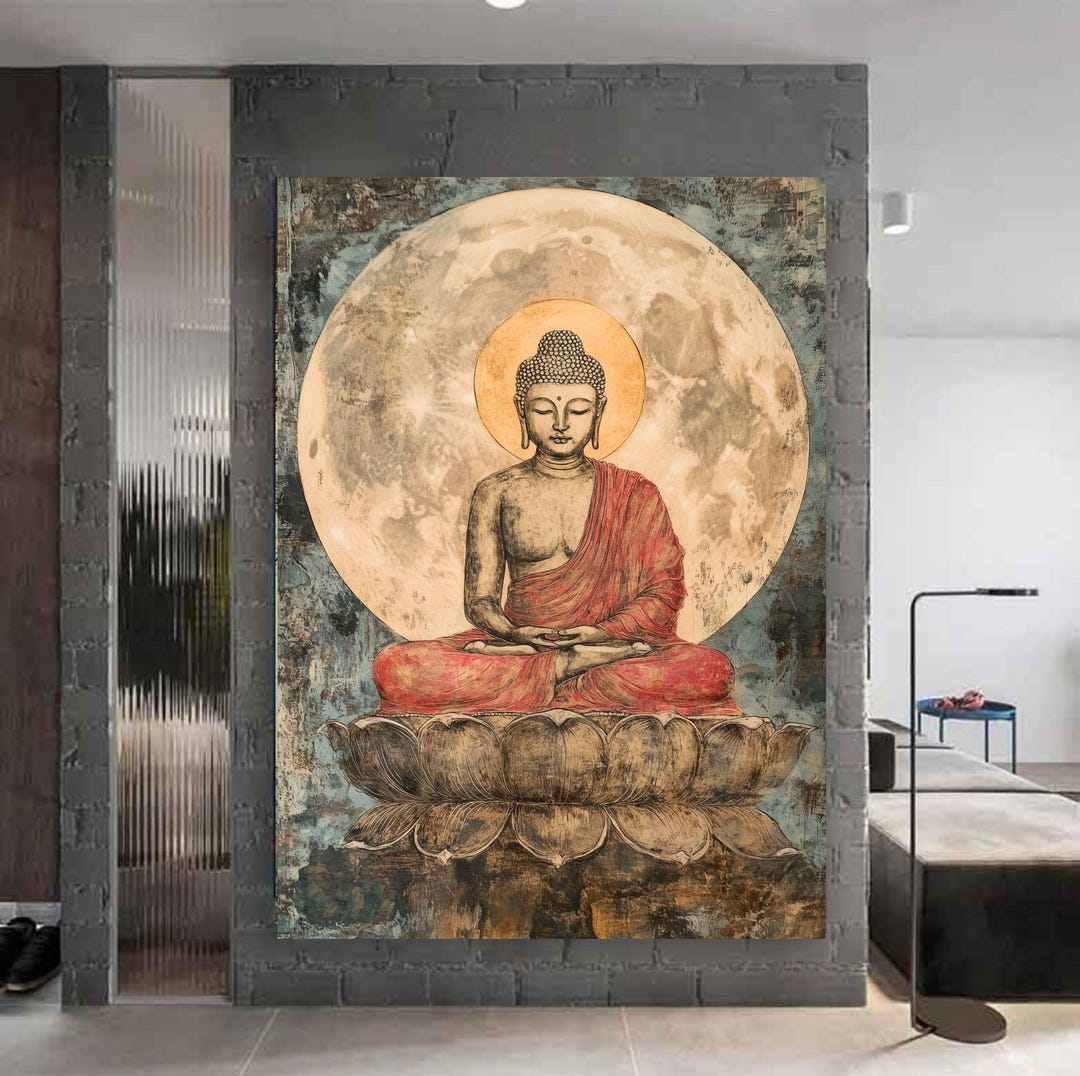 Buddha Canvas Wall Art, Buddha Canvas Print, Buddha Wall Art, Buddha ...