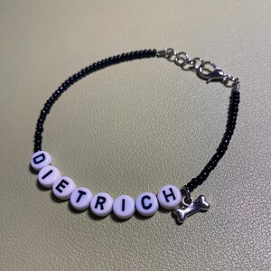 FULLY CUSTOMIZABLE Pet Memorial Bracelet | Animal Name Bracelet | Customizable | Beaded Dog Name Bracelet | Pet Jewelry | Bone/ Paw Bracelet