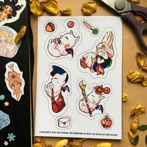 Planche Sticker Mog loporitt  FFXIV à découper soi-même