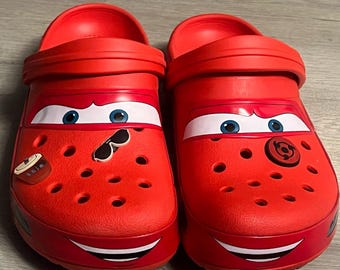 DIY Charms Crocs Cars Lightning McQueen Shoes Adult - Cars 2 Shoes Meme Funny Gift For A Friend Funny Shoes