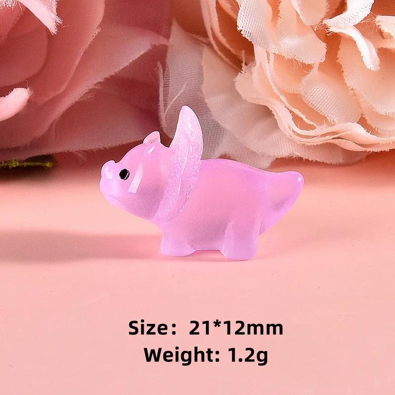 DIY Mini Dinosaur Luminous Doll House Miniature Figurines Glow in the ...