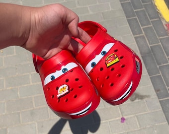 DIY Charms Lightning McQueen Disney Cars Shoe Rubber Accessory Embellishment McQueen Tow Mater Radiator Springs Shoe Buckles fits Crocs