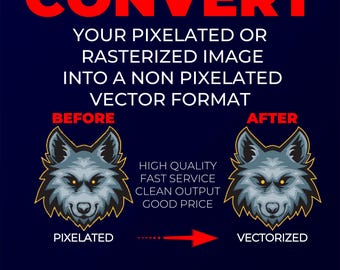 Vectorize or trace any given pixelated or rasterized image with much high quality