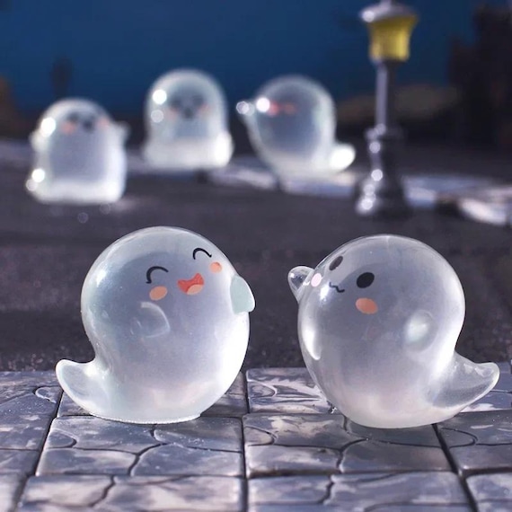 DIY Luminous Mini Ghost Devil Figurines Glow in the Dark Halloween Decorations, Spooky Home Décor & Party Horror Props