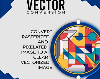 Convert rasterized and pixelated image into a clear vactorized image