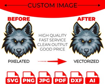 Convert your pixelated or rasterized image into a non pixelated vector format