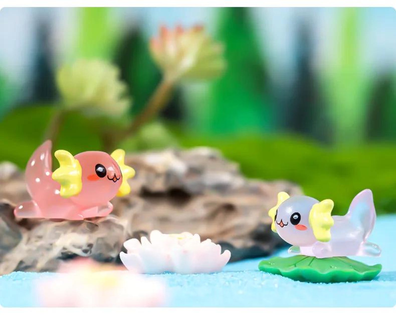 Mini Axolotls Lumineux En Résine - 24 Pièces - Déco Jardin Et Maison - 8 Couleurs Qui Pètent