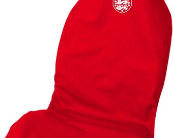 England Football Memorabilia Three Lions World Cup Front Car Seat Cover Protector Waterproof Available in Black, Blue, Grey, Red & More!