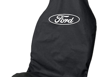 Funda protectora impermeable de alta calidad para asientos delanteros de coche 4x4 Ford ST RS Wildtrak Logo - ¡Disponible en negro, azul, rojo, verde, gris y más!