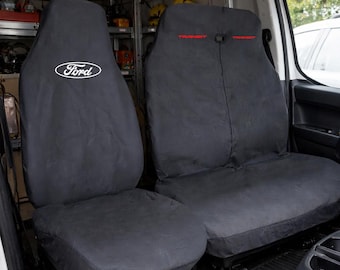 Ford Transit Custom Van Cover Set. Waterproof Premium Van Seat Covers: large single and twin passenger seat (2+1) Can Personalise Gift Idea!