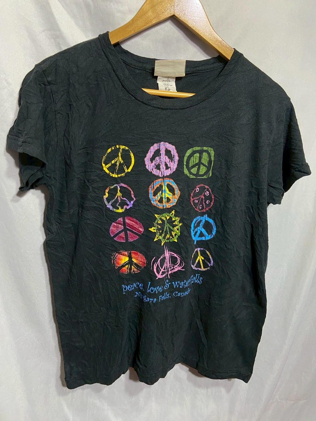 Vintage Peace T-shirt Size M - Etsy Israel