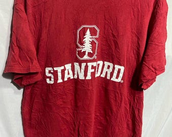 ヴィンテージ チャンピオン スタンフォード大学 Tシャツ：レッド