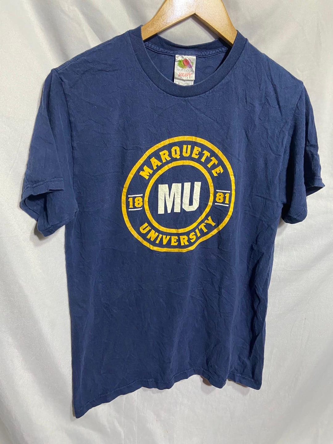 Maillot Vintage Marquette University - Homme Taille XL Blanc - Style Basket Tricot Sable Années 70