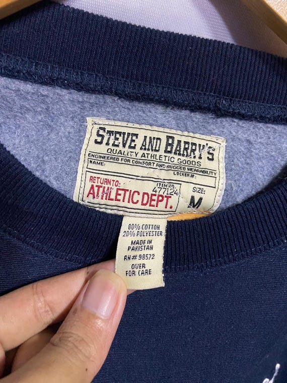 STEVE AND BARRY  スウェット 青 Mサイズ steve and barry barrys（カラーネイビー）の通販