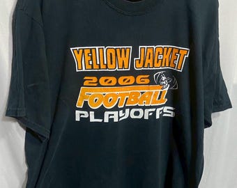 Vintage Georgia Tech Gelbe Jacken T-shirt Größe XL