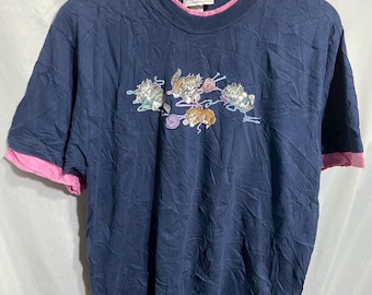 Vintage 90s Cats T-shirt Size L