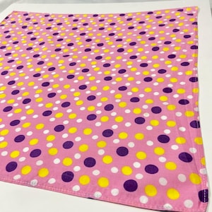 Vintage Polka dot Pink Handkerchief BT01