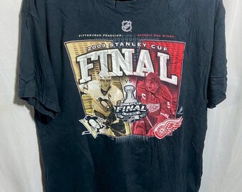 Vintage Pittsburgh Penguins VS Detroit Red Wings T-shirt Size L