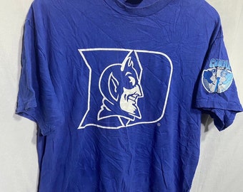 Camiseta Vintage 90s Duke Blue Devils VS North Carolina Tar Heels Talla L