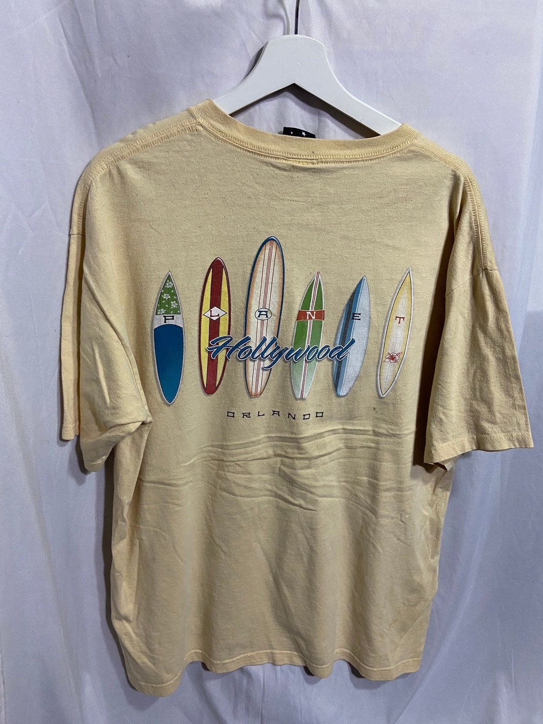 T-shirt Vintage Planet Hollywood Las Vegas - Taille XL 100% Coton - Années 90