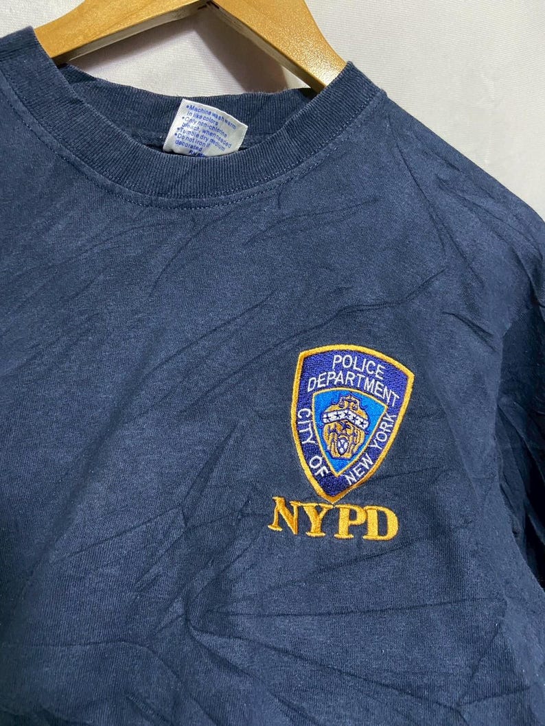 Nypd Lettering Vintage 90s NYPD New York City Police Department T-shirt Size M - Etsy
