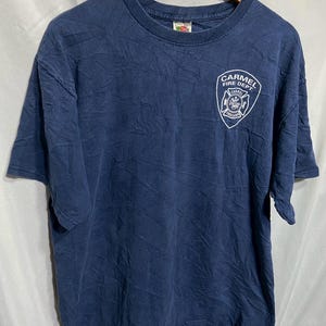 Vintage Carmel Fire Department CFD T-shirt Size XL