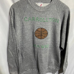 Vintage 90s Carrollton Hawks Sweatshirt Size L
