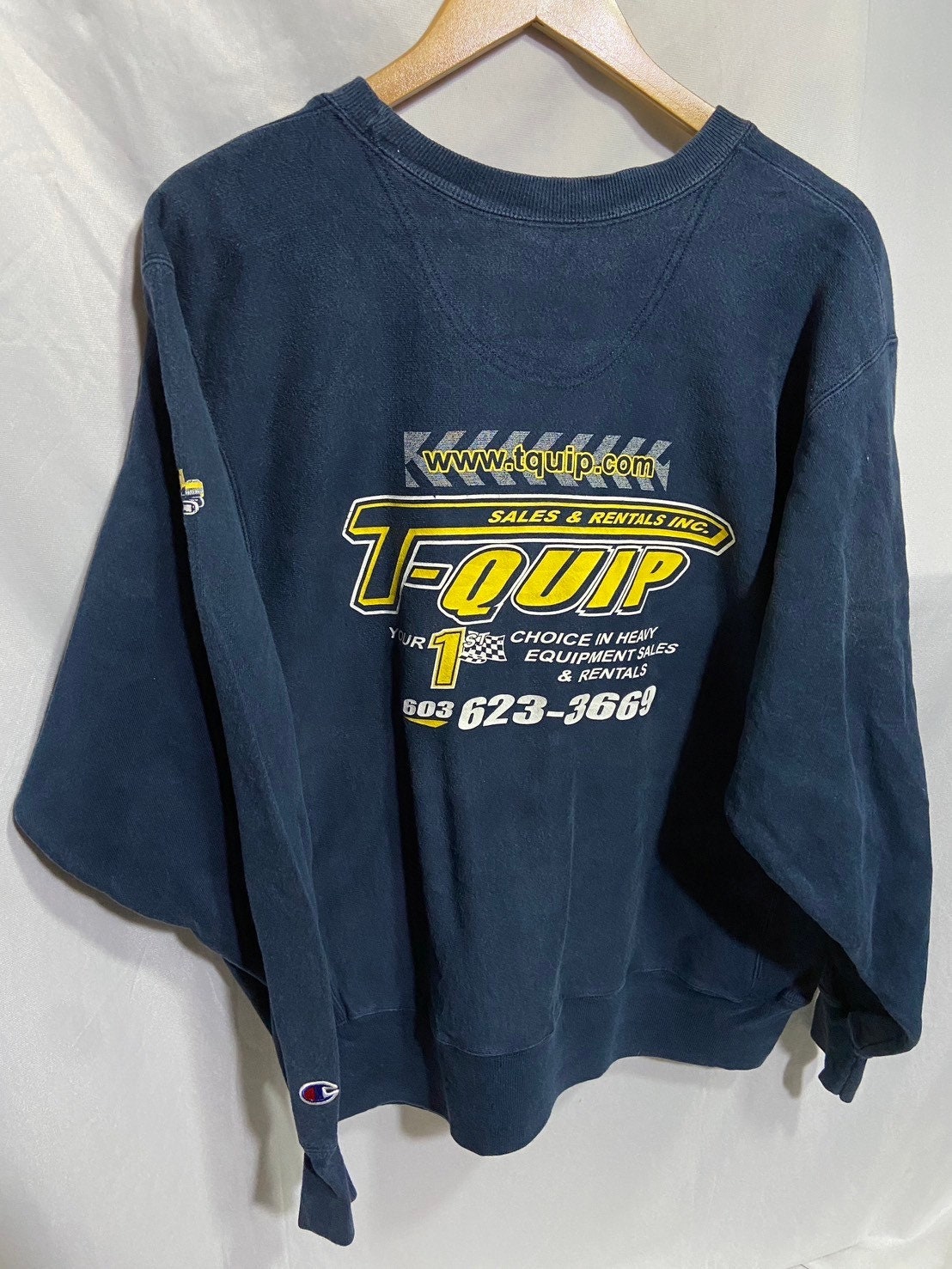 Vintage 90'S Champion Reverse Weave Print Sweatshirt, Men's XL unclear gray type Vintage Second Hand