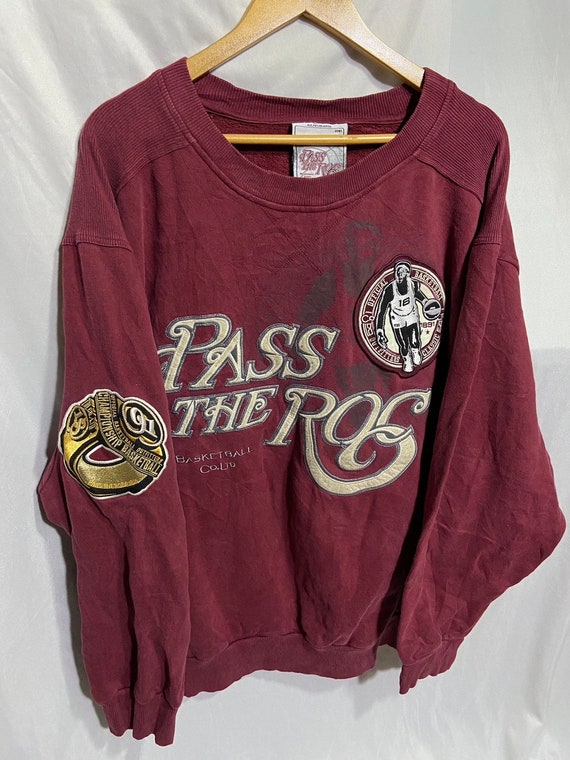 Vintage Basketball Sweatshirt Pass the Roc 1891 - Etsy 