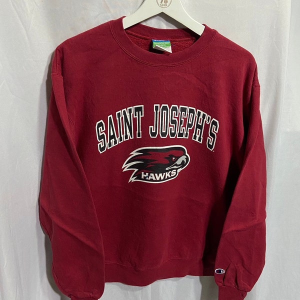 Vintage Champion X Saint Joseph's Hawks men's basketball Sweatshirt90s